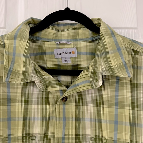 Carhartt Men's Pasture Green Plaid Shirt
Relaxed Fit Long Sleeve Button Down XL - Picture 2 of 10